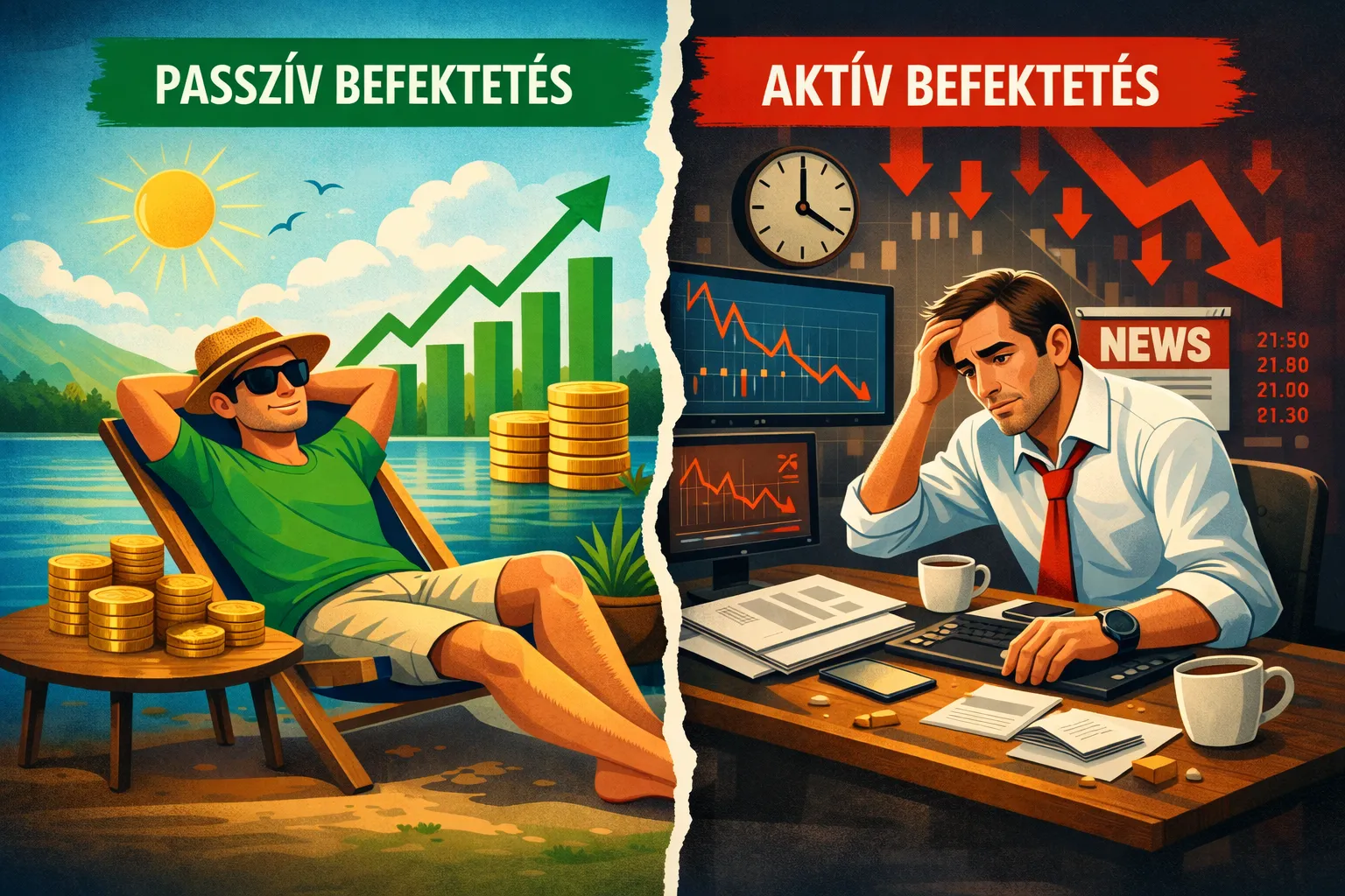 Aktív és passzív befektetés összehasonlítása