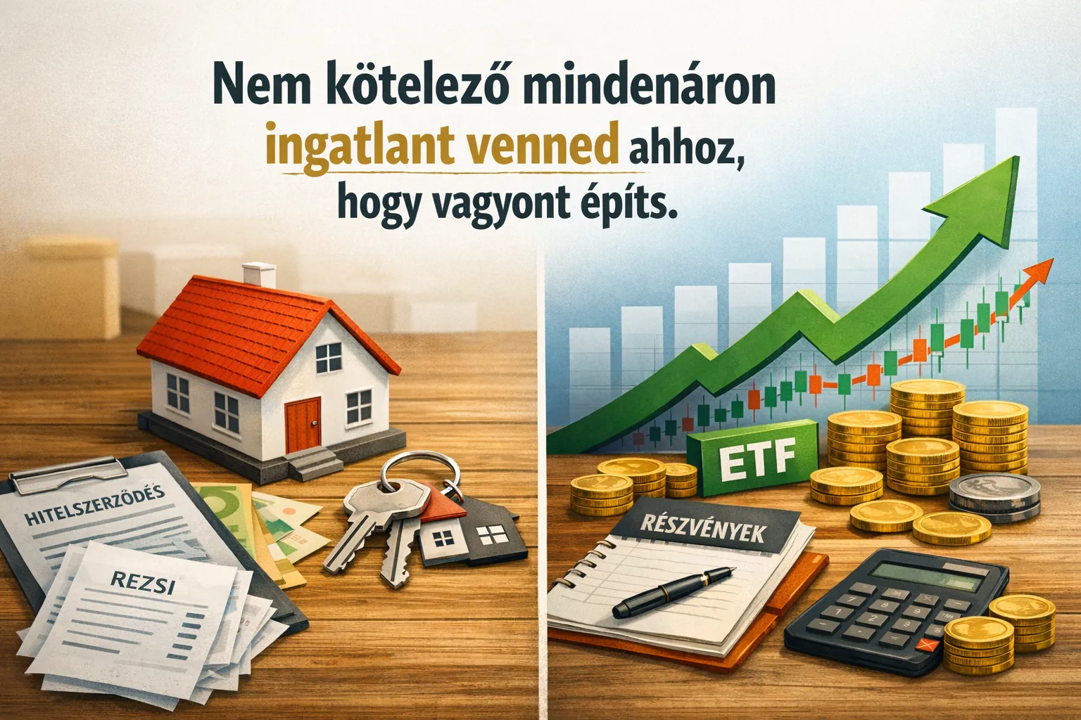 Ingatlanvásárlás és ETF-befektetés összehasonlítása